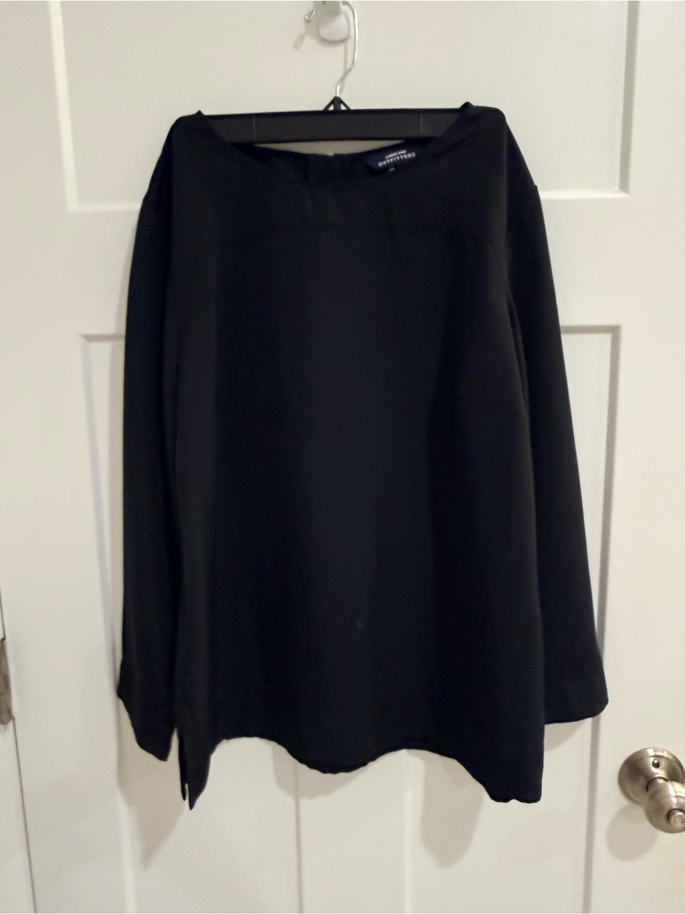 Lands End Black Long Sleeve Blouse